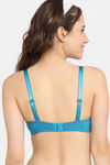 Rosaline Everyday Double Layered Non-Wired 3/4th Coverage T-Shirt Bra - Fjord Blue — thumbnail 2